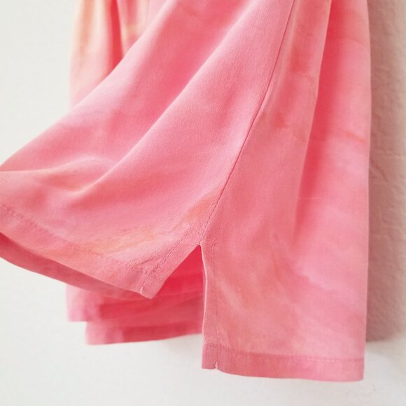 Gypsy 05 100% Silk Flutter Mini Dress Sunset Ombre Fairy Romantic Coquette Beach - Picture 7 of 16